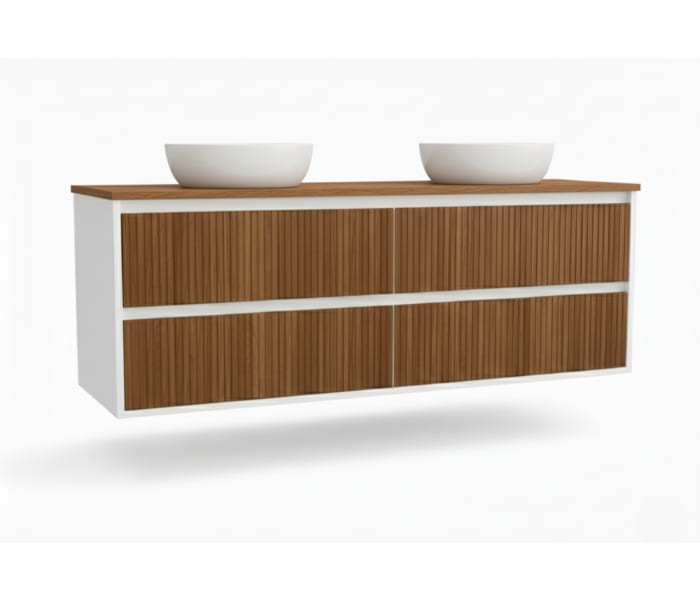 Mueble de baño madera maciza con encimera de madera Bruntec Alpes 18 Detalle 7