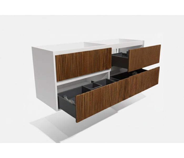 Mueble de baño madera maciza con encimera de madera Bruntec Alpes 18 Detalle 13