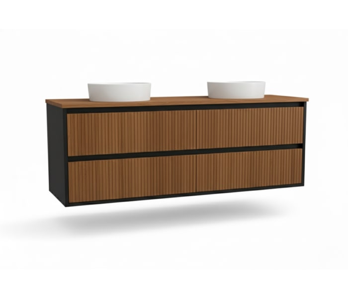 Mueble de baño madera maciza con encimera de madera Bruntec Alpes 18 Detalle 6