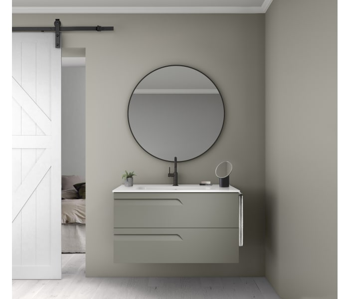 ROYO VITALE Mueble de Baño con Lavabo Fondo Reducido 2 Cajones