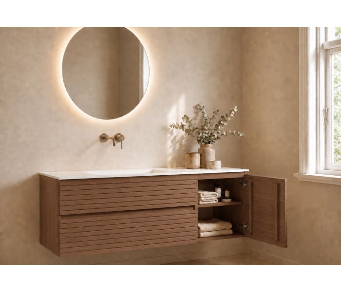 Conjunto Mueble de baño Bruntec Alpes 21 con lavabo Solid Surface Detalle 8