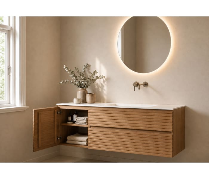 Conjunto Mueble de baño Bruntec Alpes 21 con lavabo Solid Surface Detalle 6