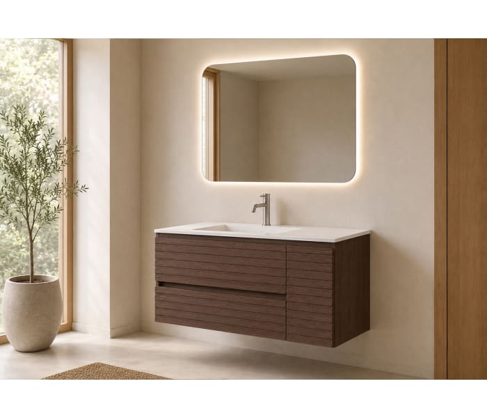Conjunto Mueble de baño Bruntec Alpes 21 con lavabo Solid Surface Principal 4