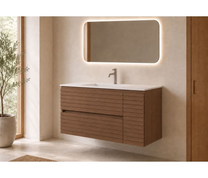 Conjunto Mueble de baño Bruntec Alpes 21 con lavabo Solid Surface Principal 3