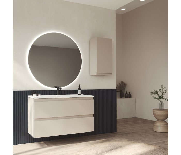 Mueble de baño lacado fondo reducido 37.8 cm Bruntec Vilma Principal 1