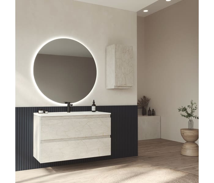 Mueble de baño lacado fondo reducido 37.8 cm Bruntec Vilma Principal 2