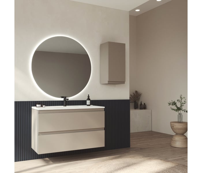 Mueble de baño lacado fondo reducido 37.8 cm Bruntec Vilma Principal 3