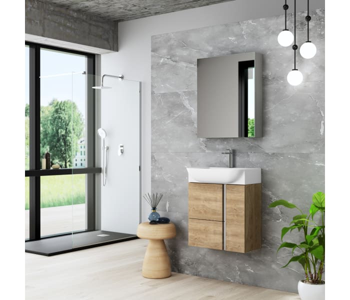 Conjunto mueble de baño fondo reducido 28 cm Coycama Versa Principal 2