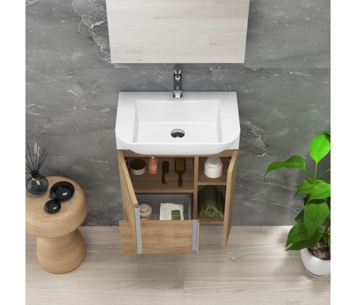 Conjunto mueble de baño fondo reducido 28 cm Coycama Versa Detalle 4