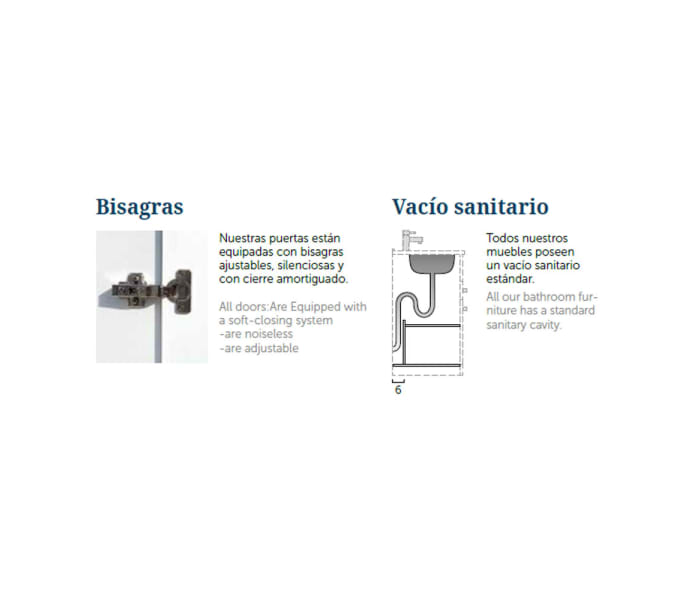 Conjunto mueble de baño fondo reducido 28 cm Coycama Versa opción 12