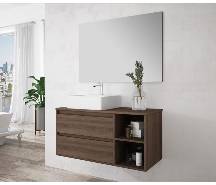 Mueble de baño con encimera de madera Bruntec Atlanta Principal 2