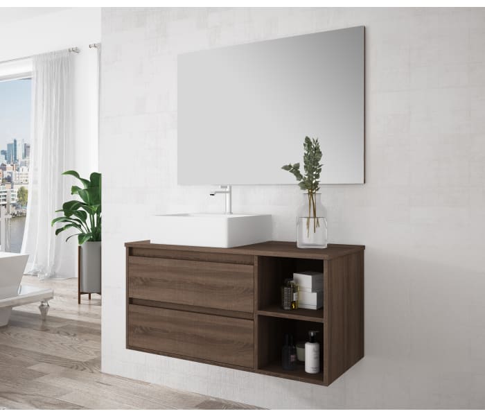 Mueble de baño con encimera de madera Bruntec Atlanta Principal 4