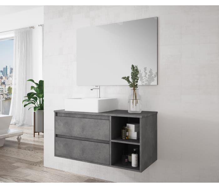 Conjunto mueble de baño Bruntec Manchester 1 cajón + 1 cajón interior