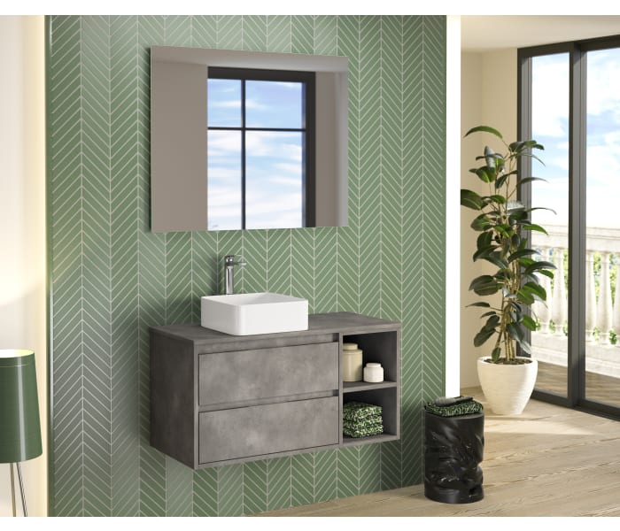 Mueble de baño con encimera de madera Bruntec Atlanta Ambiente 6