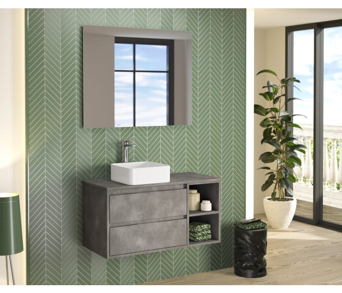 Mueble de baño con encimera de madera Bruntec Atlanta Principal 7