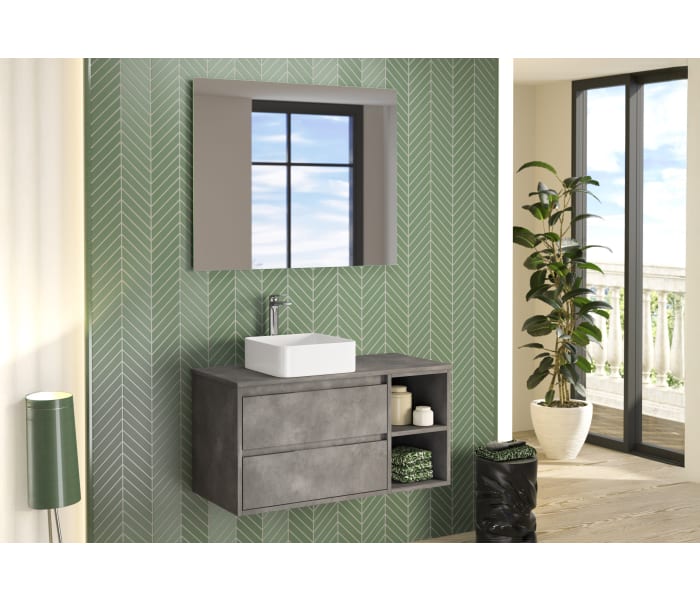 Mueble de baño con encimera de madera Bruntec Atlanta Ambiente 5
