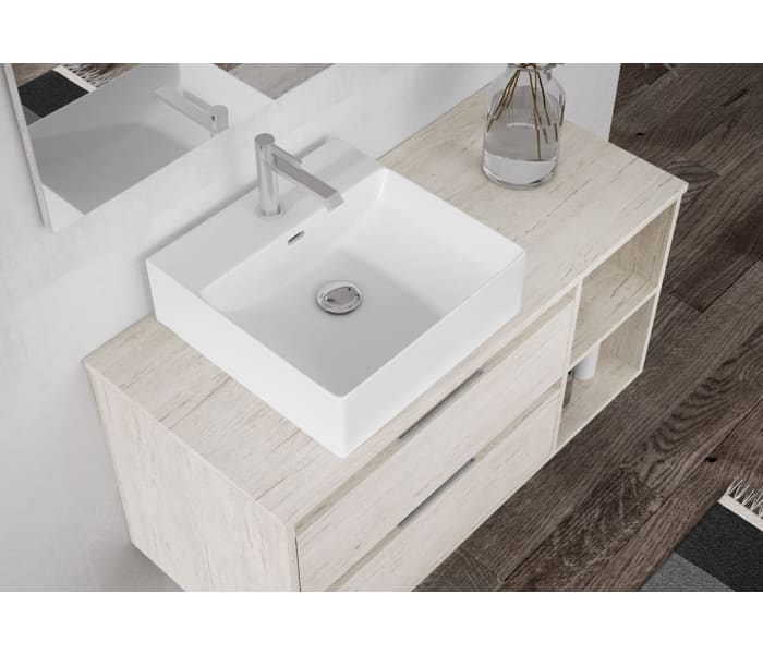 Mueble de baño con encimera de madera Bruntec Atlanta Detalle 3