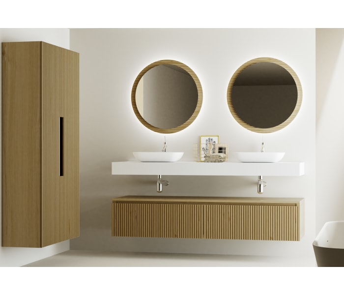 Mueble de baño con encimera solid surface y cajonera Bruntec Alpes 4 Principal 0