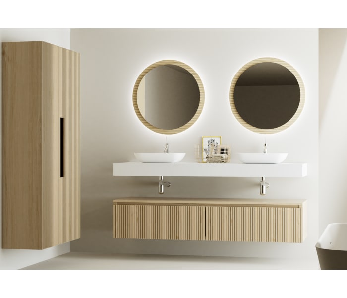 Mueble de baño con encimera solid surface y cajonera Bruntec Alpes 4 Principal 1