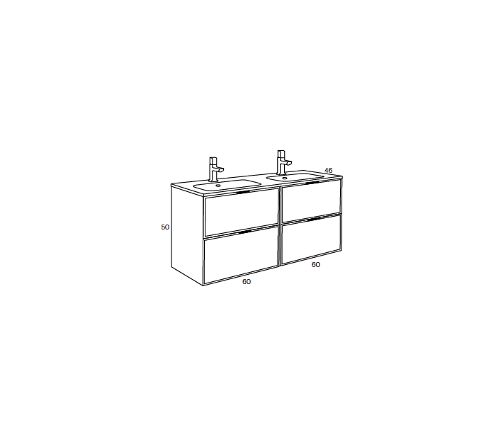 Conjunto mueble de baño Sanchis Kubik Croquis 6