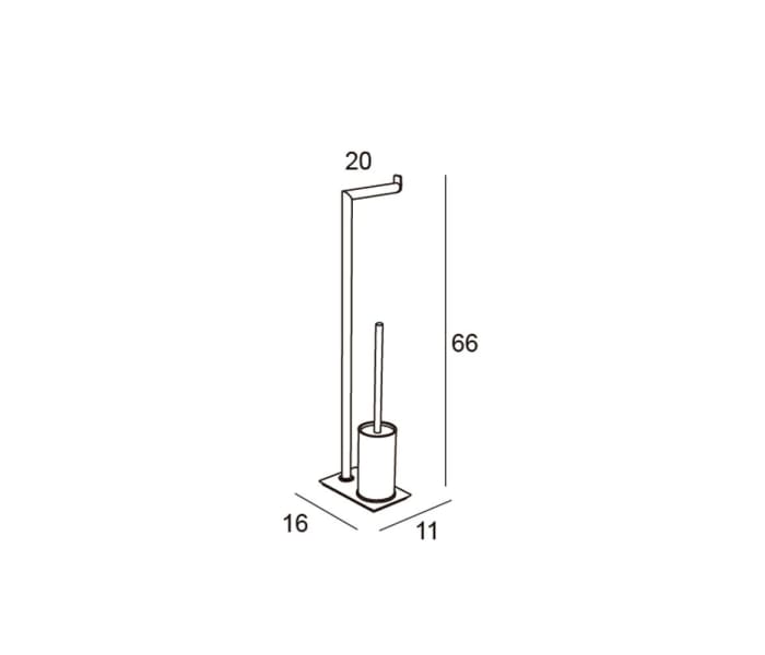 Portaescobillero auxiliar de pie Manillons Torrent Bassic Croquis 2