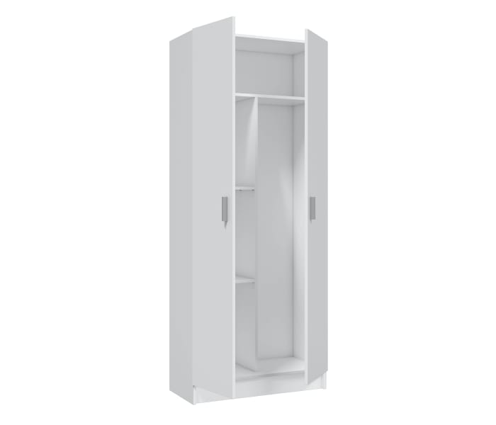 Armario escobero 2 puertas blanco 180x73x37cm, Forés - Tienda de bricolaje  - BricoCentro-Burgos-Gamonal