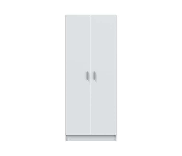 Armario mediano white2 altura 110 cm con 2 estantes y puertas blancas