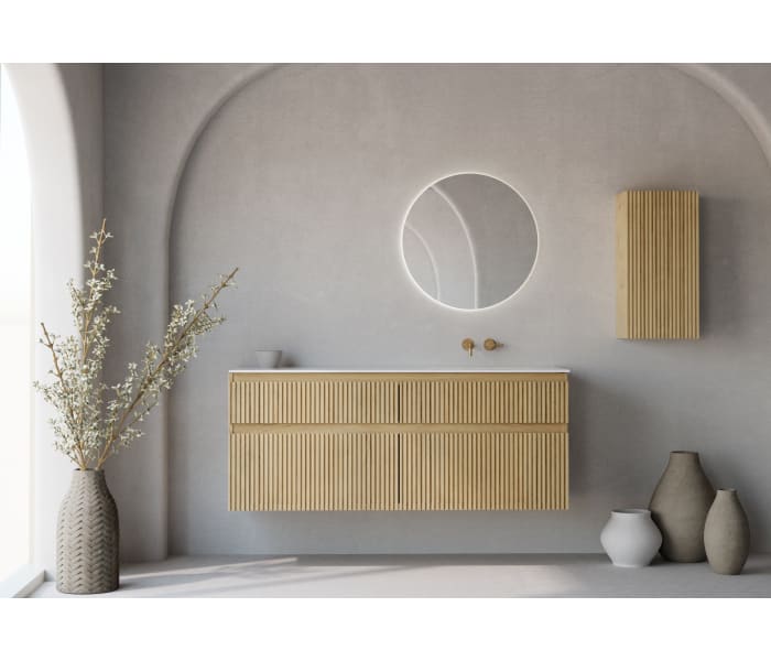 Conjunto de mueble de baño madera maciza palilleria Horizontal Bruntec Alpes 7 Principal 1