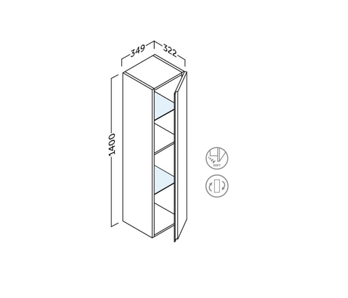 Columna de baño Coycama Cairo Croquis 7