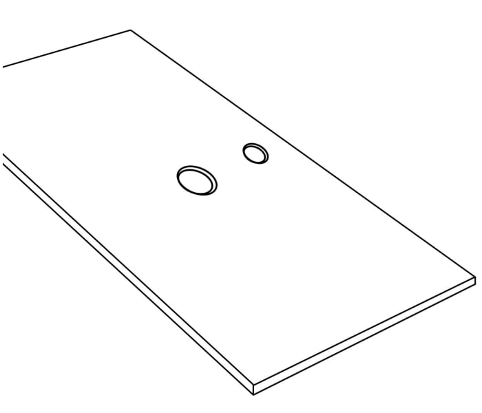 Encimera para mueble Bruntec Gel coat Croquis 3