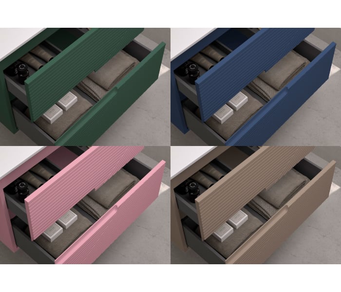 Mueble de baño con encimera piedra compactada mismo color Bruntec Lia colores Detalle 12