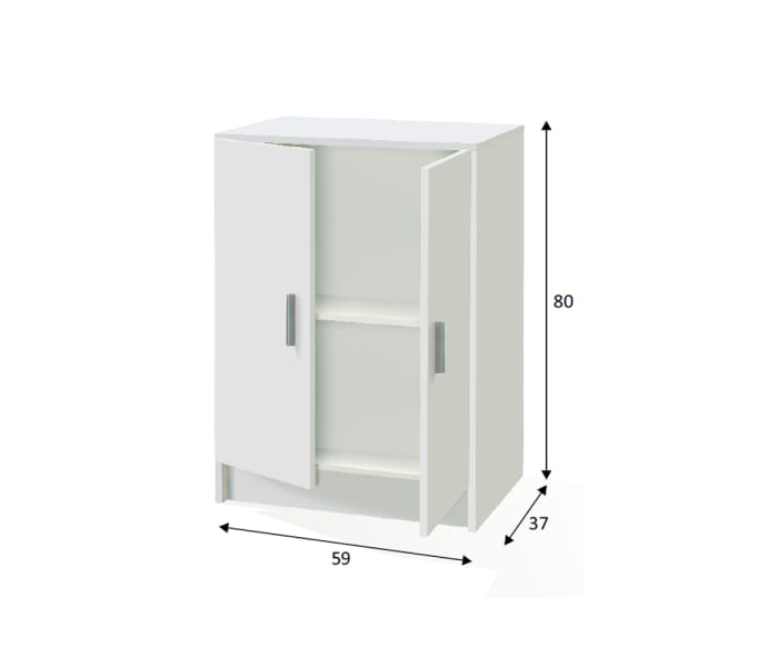 Mueble De Colgar Con Dos Puertas, Color Blanco, Medidas: 60 X 60 X 26.5 Cm