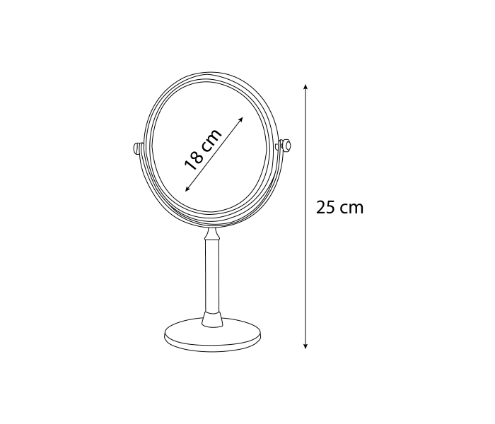 Espejo aumento x5 Bruntec circular Croquis 1