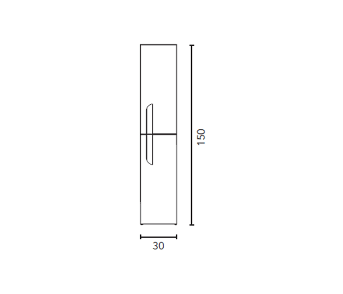  Royo Life Collection - Armario de baño estilo columna de 14  pulgadas (blanco abierto a la derecha) : Herramientas y Mejoras del Hogar