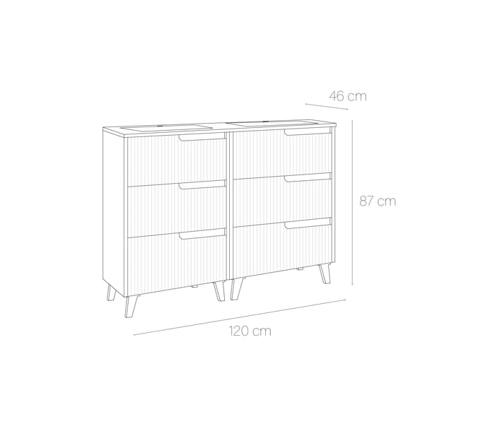 Conjunto mueble de baño Bruntec Zenia Croquis 4