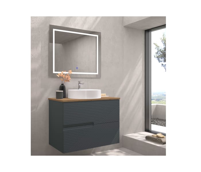 Mueble de baño con encimera de madera Bruntec Limo colores Principal 5