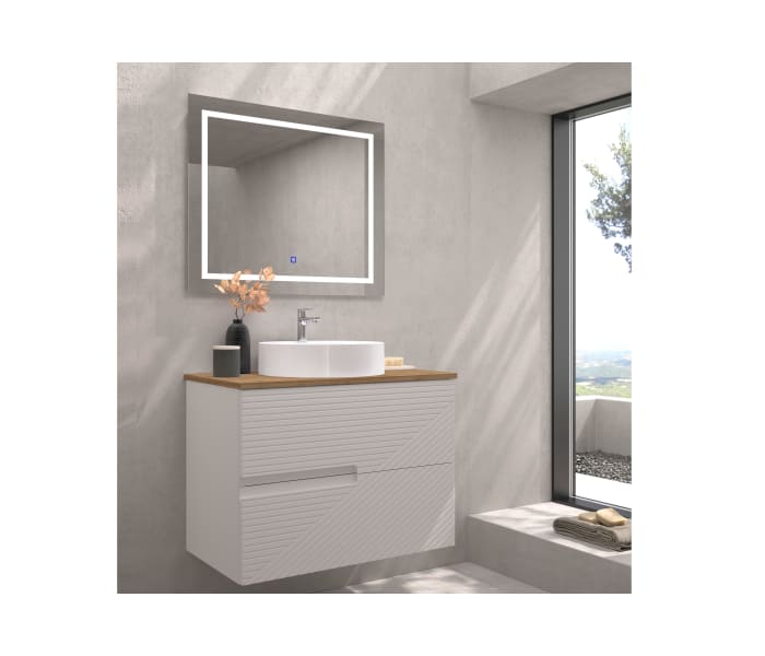 Mueble de baño con encimera de madera Bruntec Limo colores Principal 2