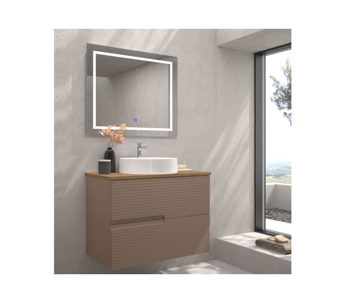 Mueble de baño con encimera de madera Bruntec Limo colores Principal 4