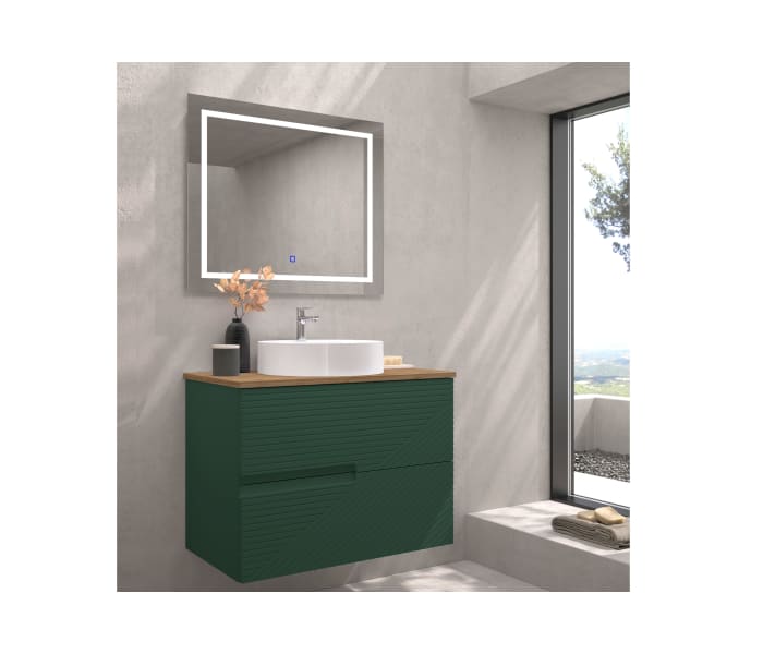 Mueble de baño con encimera de madera Bruntec Limo colores Principal 6
