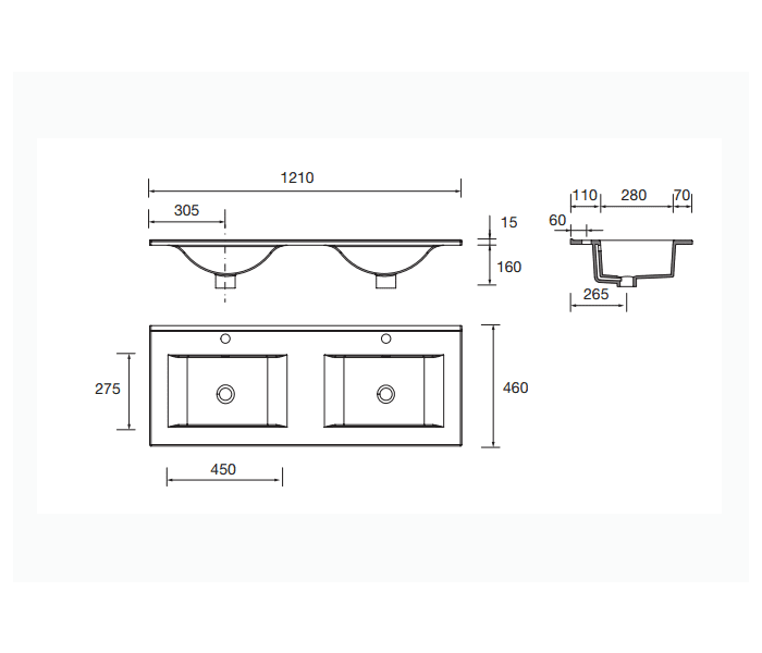 Conjunto mueble de baño Salgar Noja Croquis 13