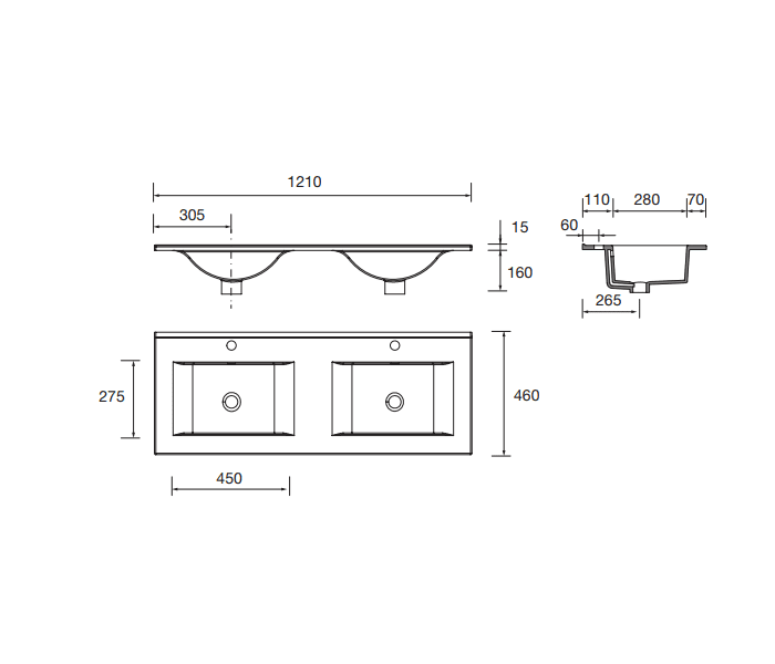 Conjunto mueble de baño Salgar Noja Croquis 13