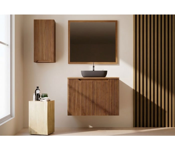 Mueble de baño con encimera de madera maciza Bruntec Alpes 14 Principal 0