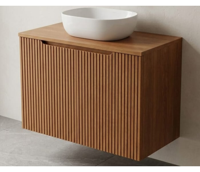 Mueble de baño con encimera de madera maciza Bruntec Alpes 14 Detalle 5