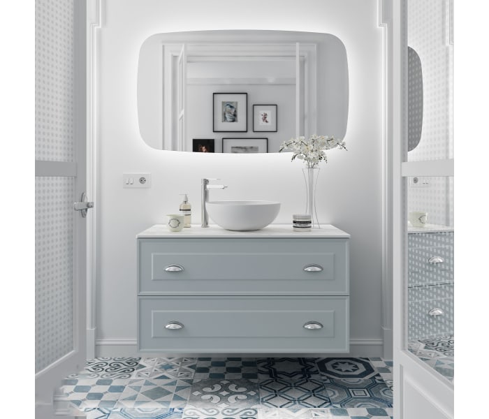 Mueble de baño con encimera de madera Salgar Renoir Ambiente 7