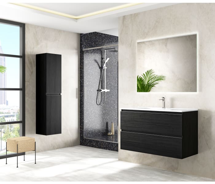 Conjunto mueble de baño Roma 2 cajones Bruntec