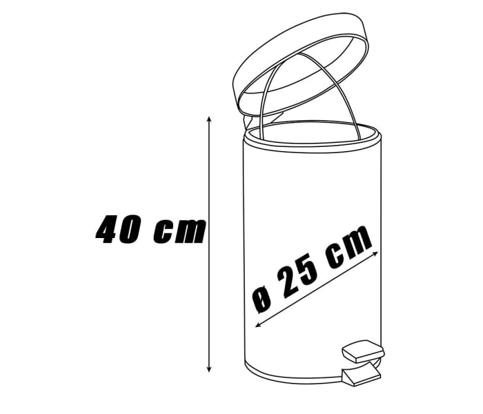 Papelera de baño Mediterránea del baño Escorpio Croquis 1