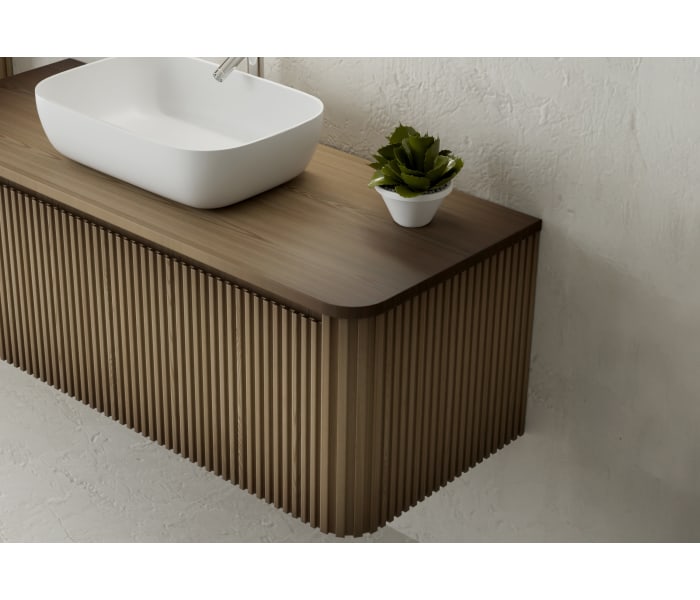 Mueble de baño con encimera de madera maciza Bruntec Baviera Detalle 6