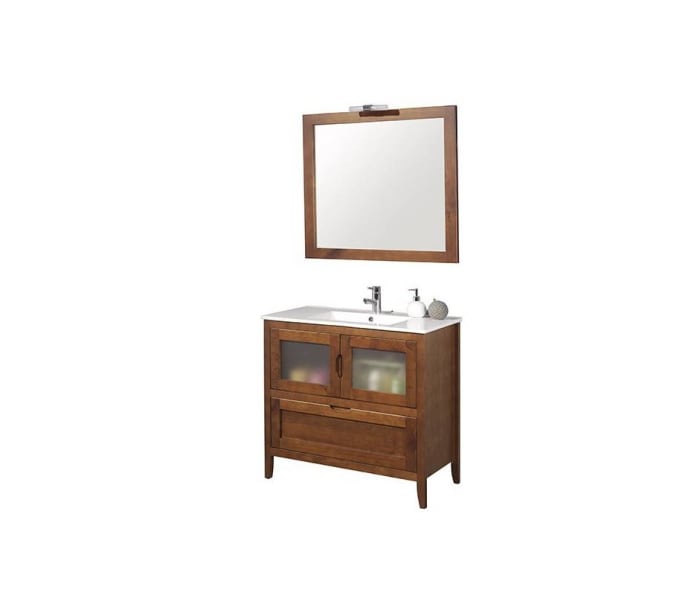 Conjunto mueble de baño rústico Bruntec Timor Detalle 4