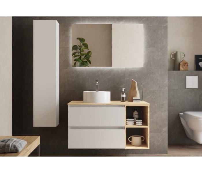 Conjunto mueble de baño con lavabo sobre encimera Salgar Bequia Principal 0
