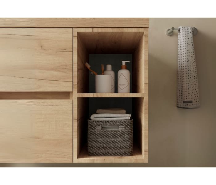Conjunto mueble de baño con lavabo sobre encimera Salgar Bequia Detalle 5